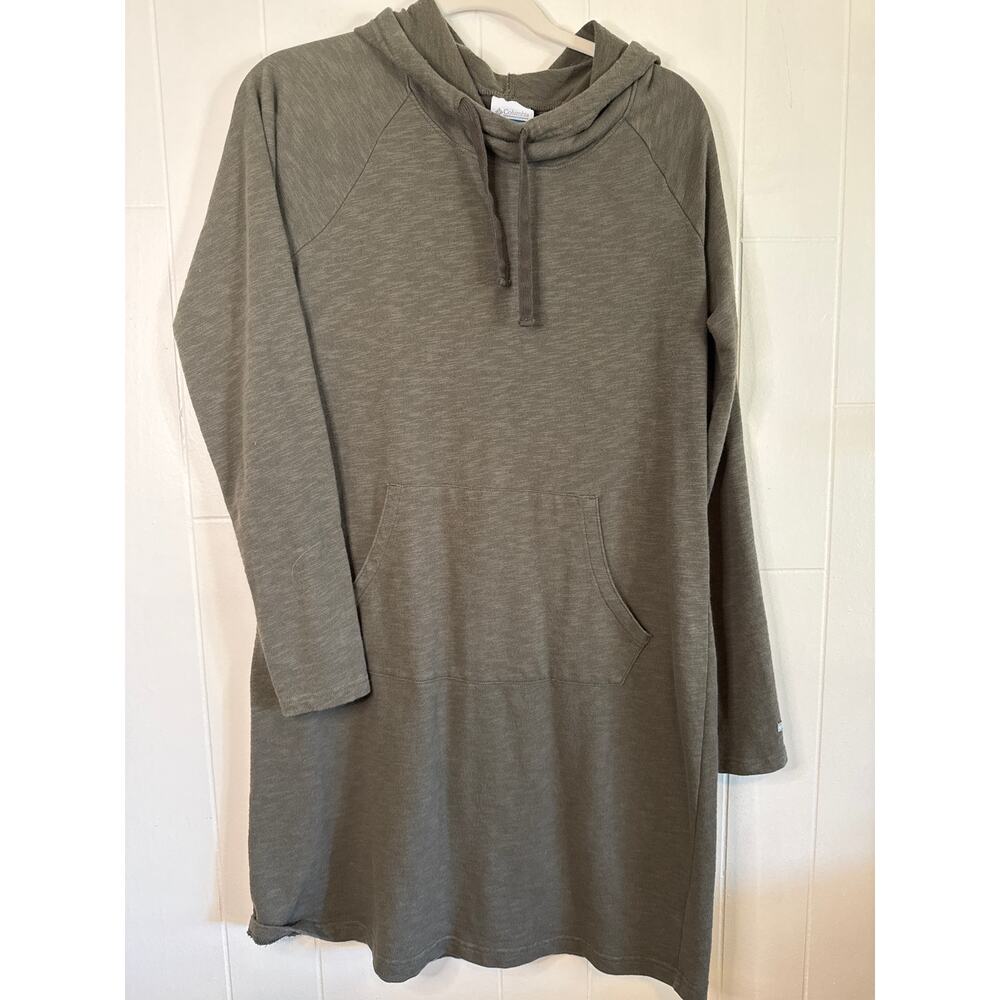 Columbia olive green hooded dress large
